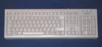 weiße Tastatur mit passender Schutzfolie